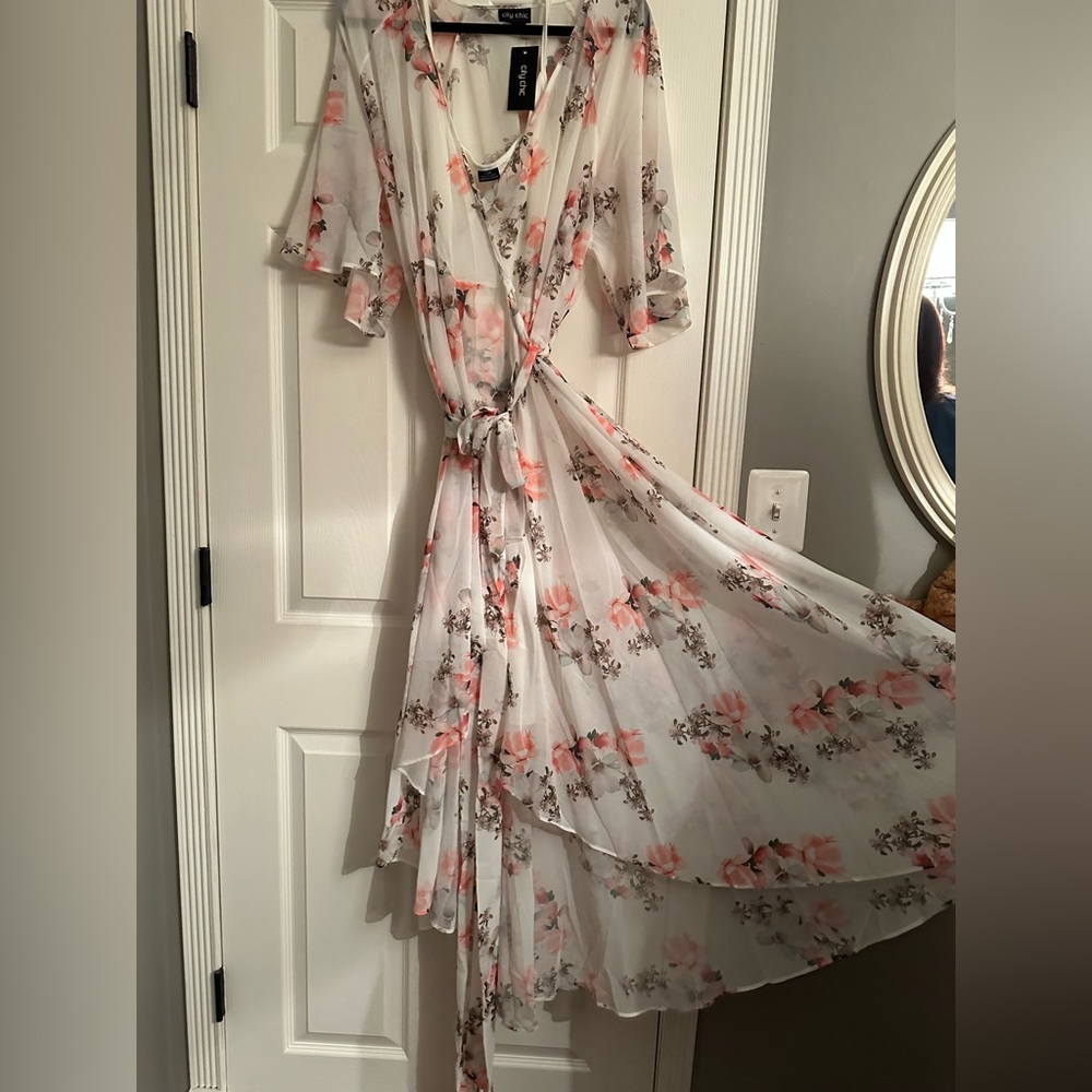 NWT City Chic Lotus Wrap Maxi Dress